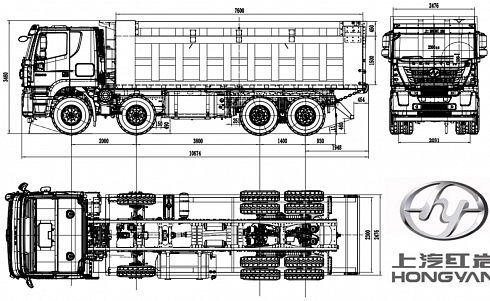 Самосвал Hongyan LNG (8х4) 440 л.с.