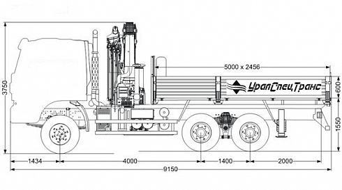 Бортовой автомобиль AMT N.V. 632944 (6x6) 480 л.с. с КМУ ИМ-320